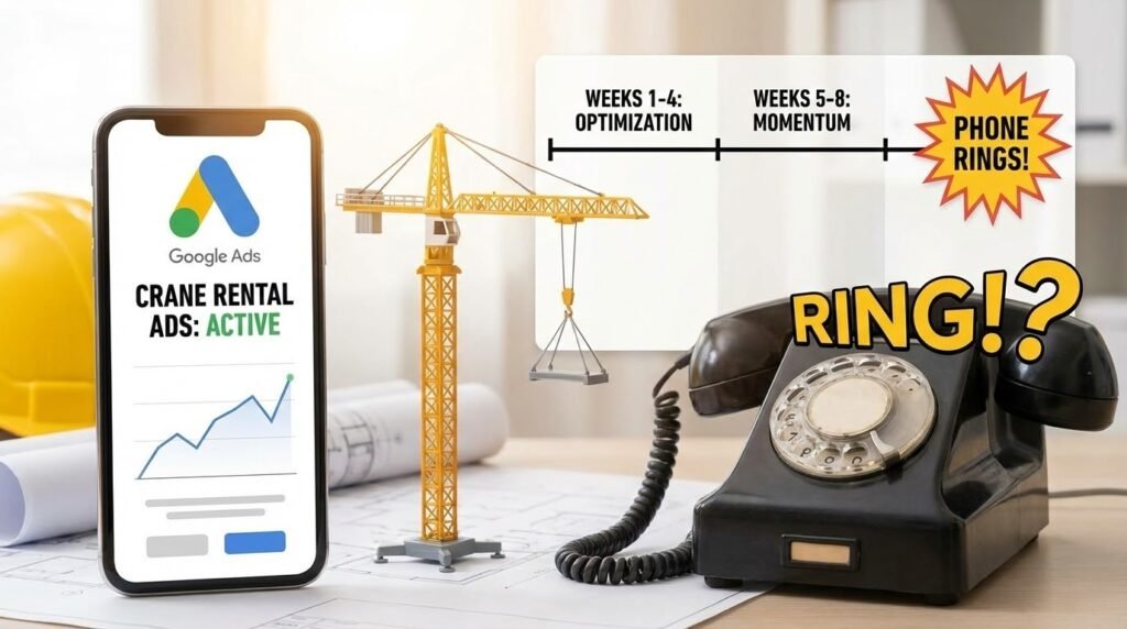 Google Ads for Crane Rental: How Long Before the Phone Rings?