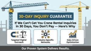 If We Can’t Get You Crane Rental Inquiries in 30 Days, You Don’t Pay — Here’s Why