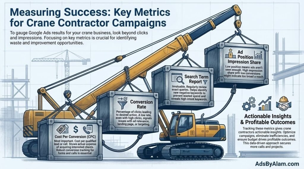 Measuring Success: Key Metrics for Crane Contractor Campaigns
